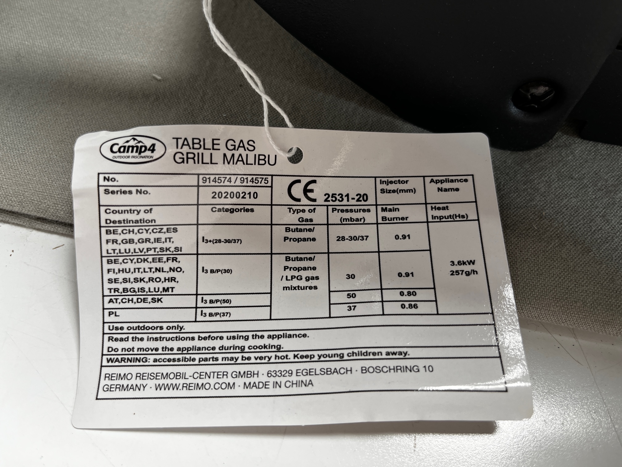Camp4 Tischgrill Malibu 914574 50 MBAR – Bild 6