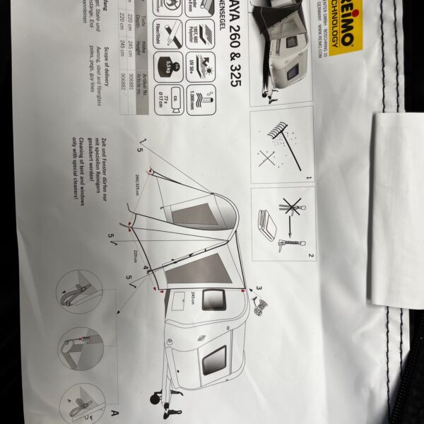 Reimo Playa 260 & 325 Sonnensegel 906881 Caravan