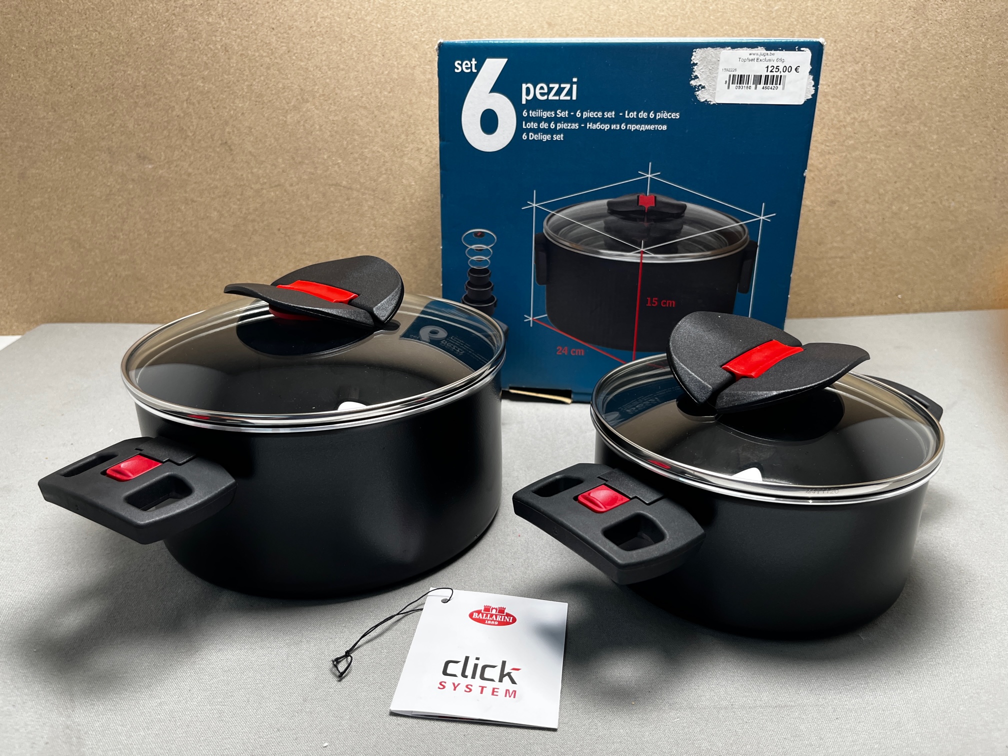 Ballarini Topfset Click & Cook Töpfe