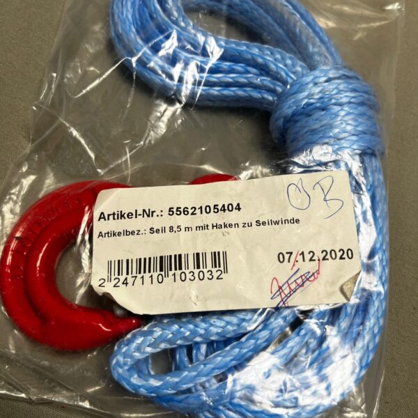 Seil mit Haken 8,5 m zu Seilwinde Art. Nr.: 5562105404