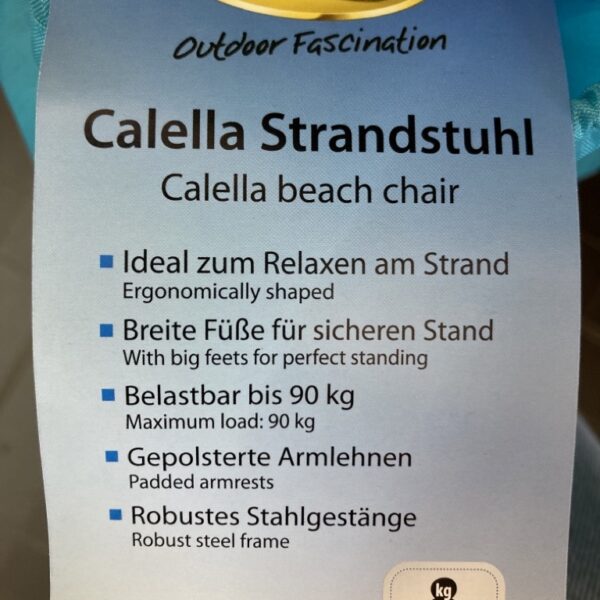 Camp4 Calella Strandstuhl hellblau neu