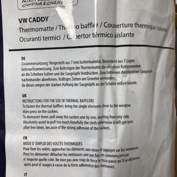 Carbest Thermomatte VW Caddy Art.-Nr.:37228