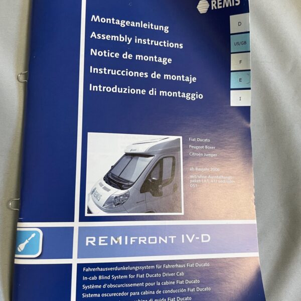 Verdunklungslösung für Fahrerkabine links, Typ 2014 X290, Fiat Ducato, Peugeot, Boxer, Citroen Jumper , Remifront