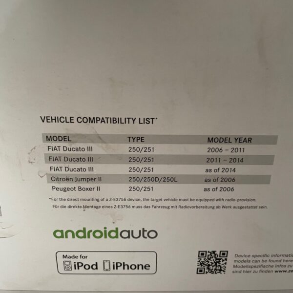 Fiat Ducato E>GO Navigator inkl. Navi Karte und SD Karte , Zenec