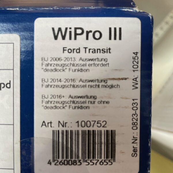 Thitronik, WiPro III, Ford Transit , 8 x 8 cm