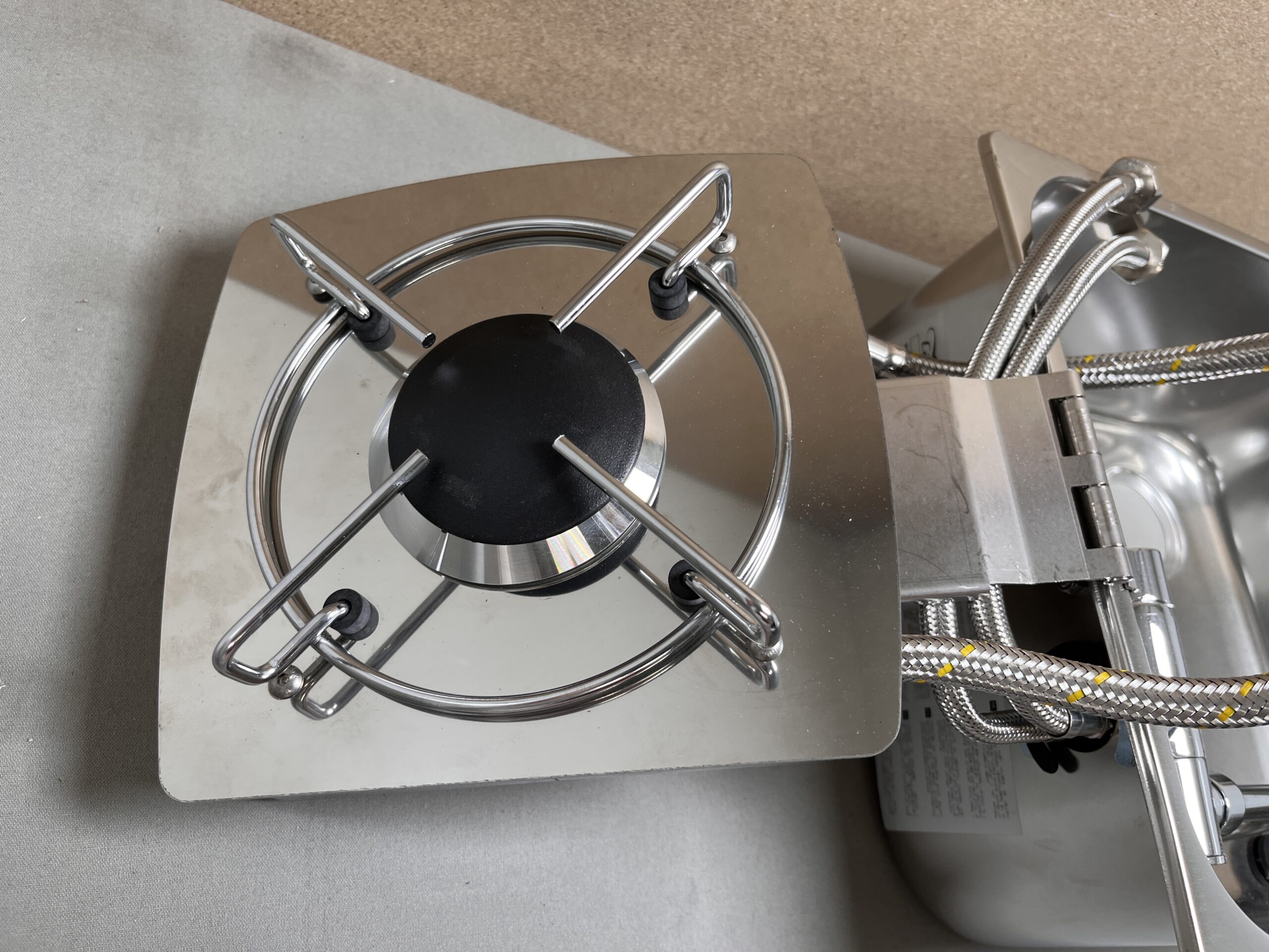 Can Spüle-Kocher Kombination schwarz Art.-Nr.: 70505 neu ohne Glasabdeckung