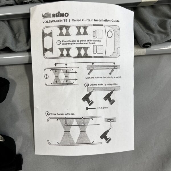 Reimo Volkswagen T5 Vorhangset blickdicht Vorhang