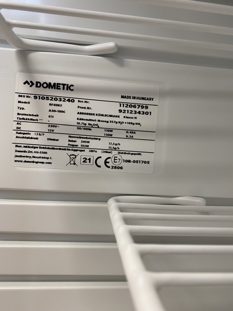Dometic A30-100C Modell: RF60KF Absorber Kühlschrank – Bild 3