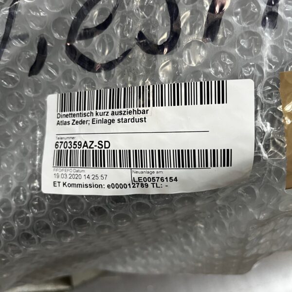 Niesmann+Bischoff Dinettentisch kurz ausziehbar Atlas Zeder Einlage stardust