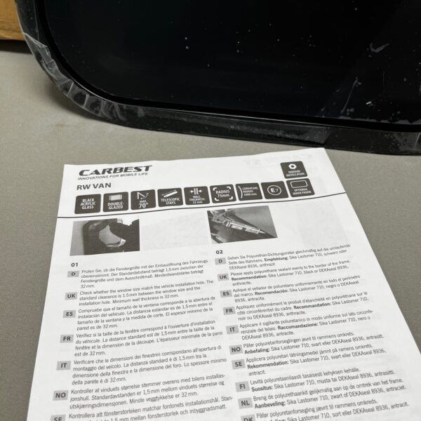Carbest Ausstellfenster RW Van für gewölbte Außenflächen 280x380