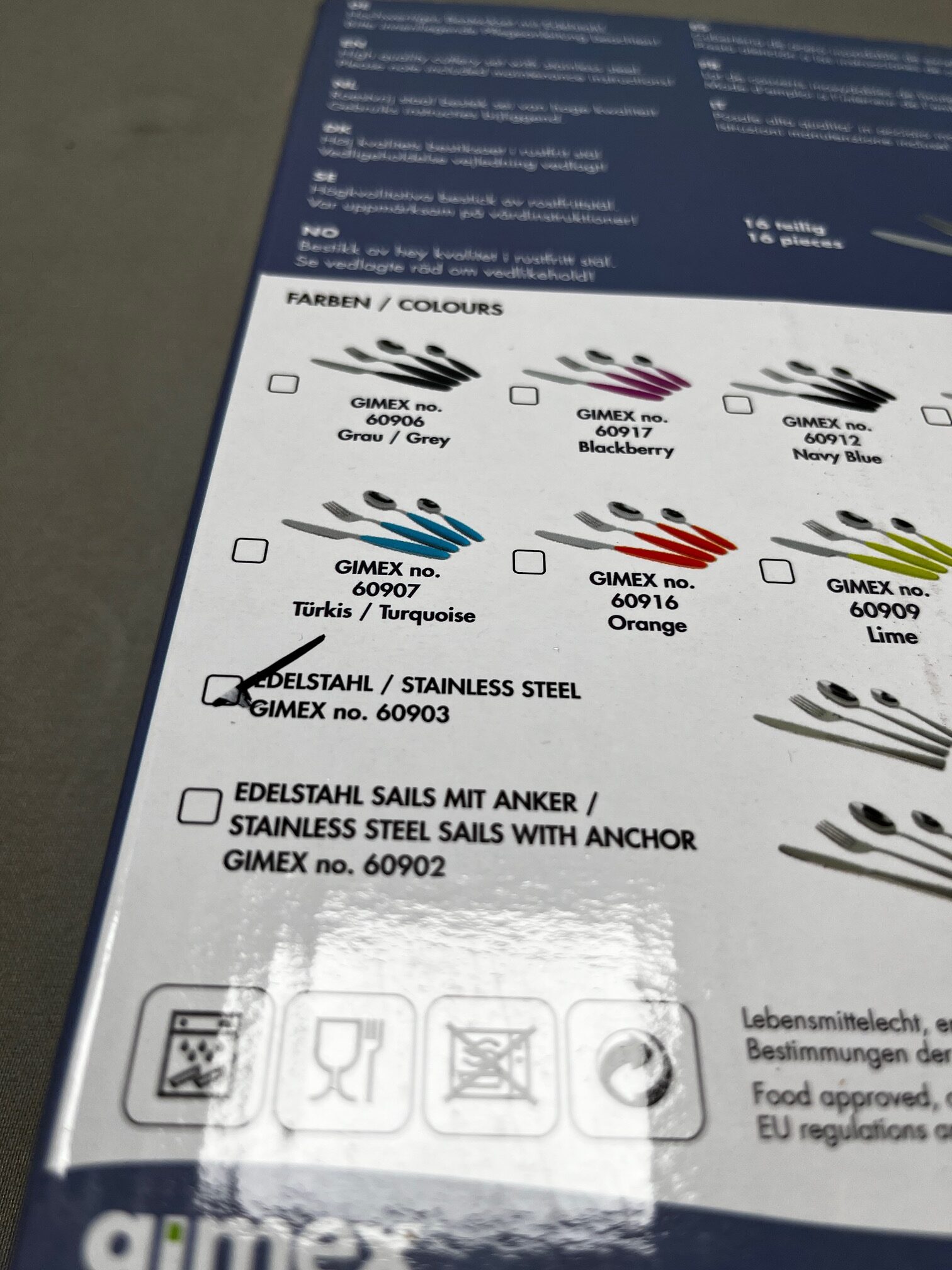 Gimex Besteck Besteckset Edelstahl 16-teilig