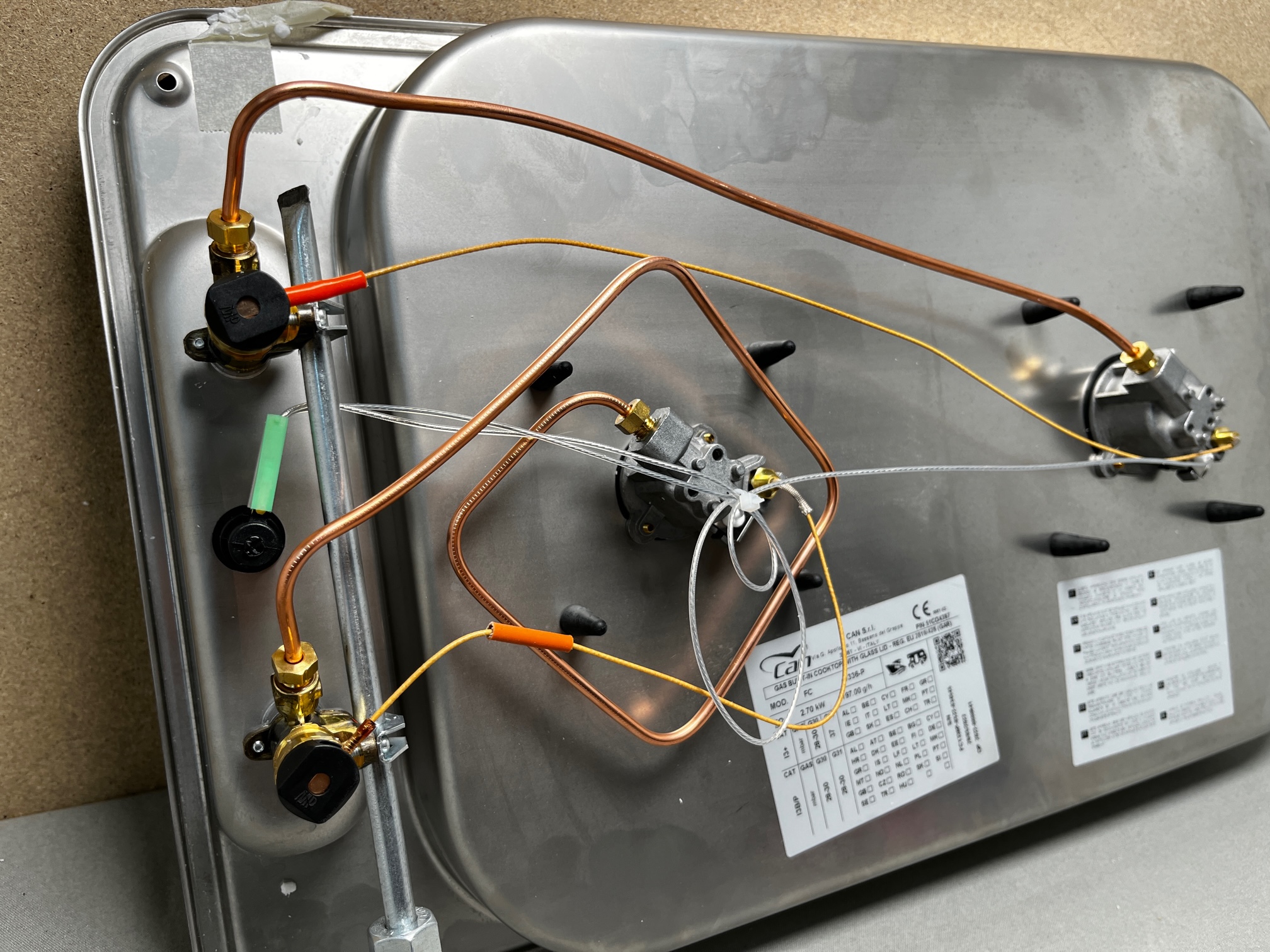 Can Gas Einbaukochfeld FC 1336-P 2-flammig 530x340mm