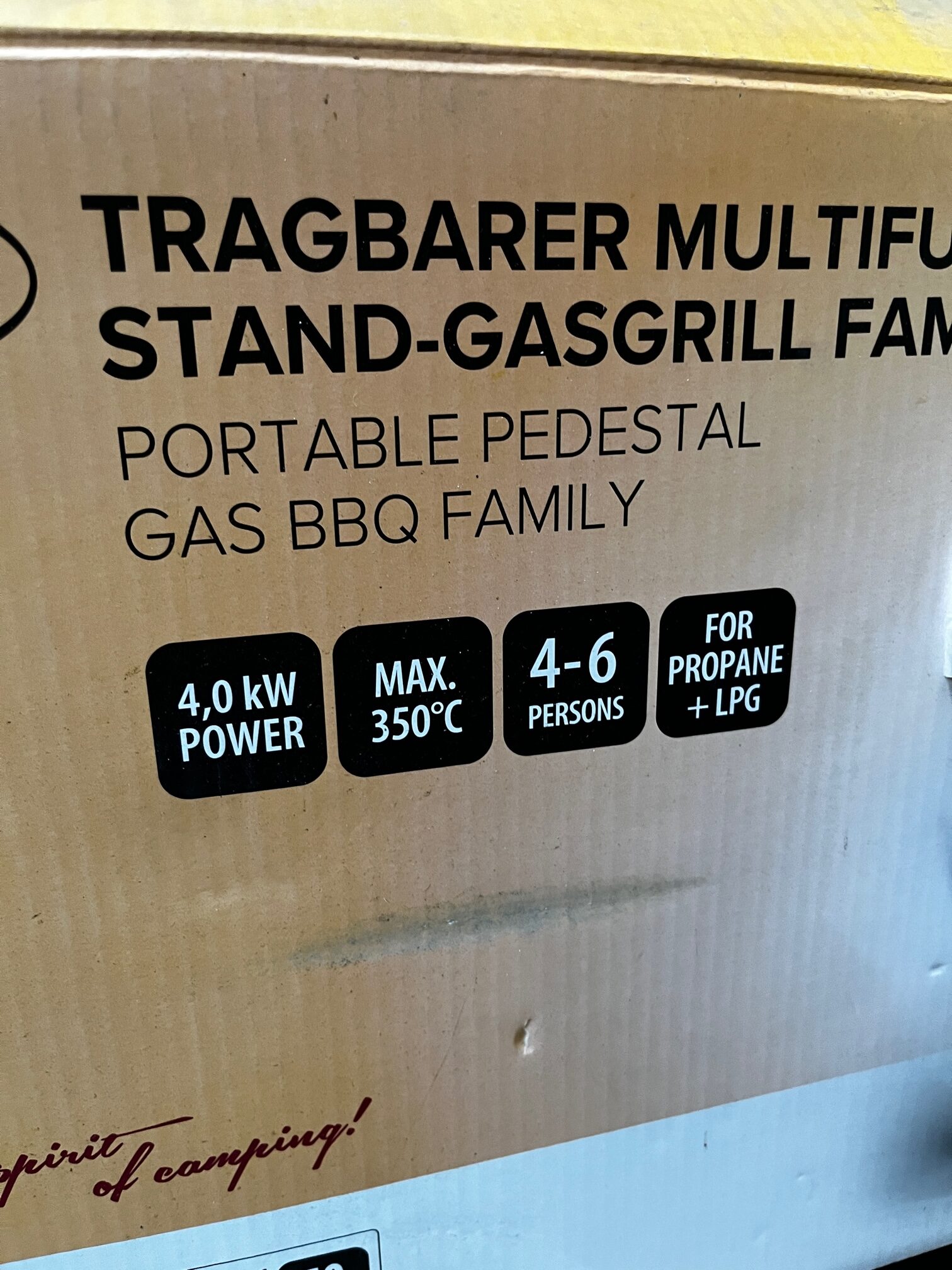 Carbest tragbarer Multifunktionsgrill Stand-Gasgrill Family