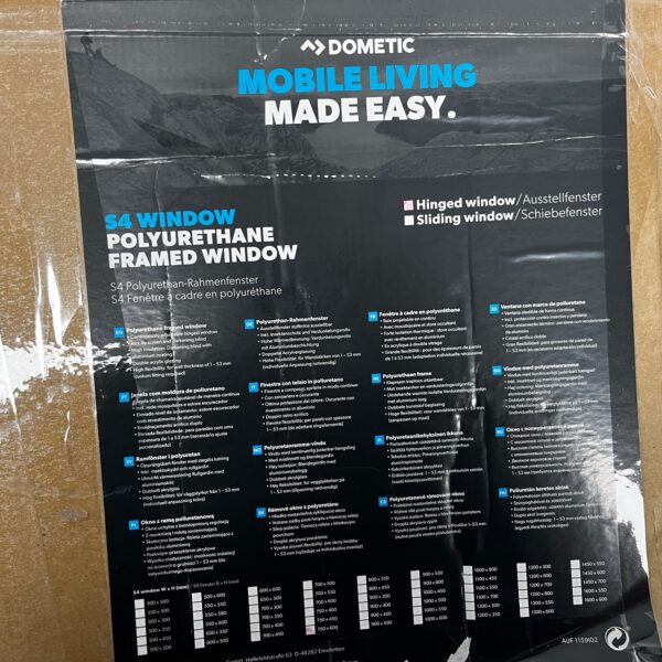 Dometic S4 Ausstellfenster mit Innenrahmen 750x600mm