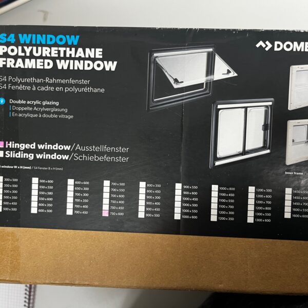 Dometic S4 Ausstellfenster mit Innenrahmen 750x600mm