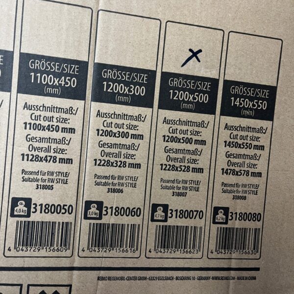 Carbest Innenrahmen für RW Style mit Verdunklung & Insektenschutz 1200x500 3180070