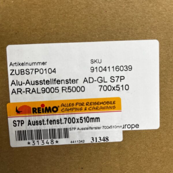 Dometic S7P Fenster mit gewölbter Außenfläche 700x510