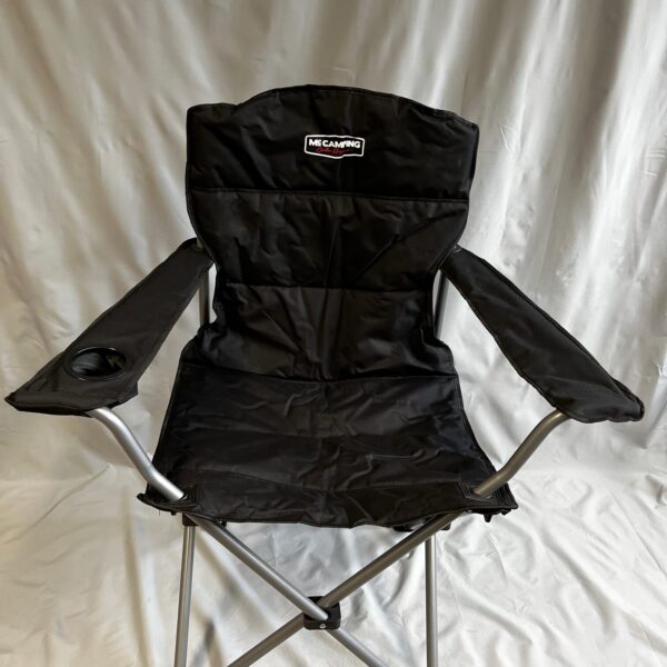 McCamping Campingstuhl schwarz mit Getränkehalter