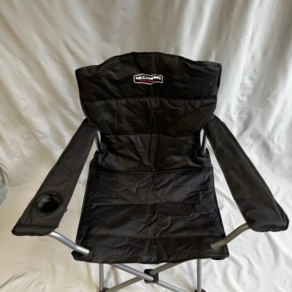 McCamping Campingstuhl schwarz mit Getränkehalter