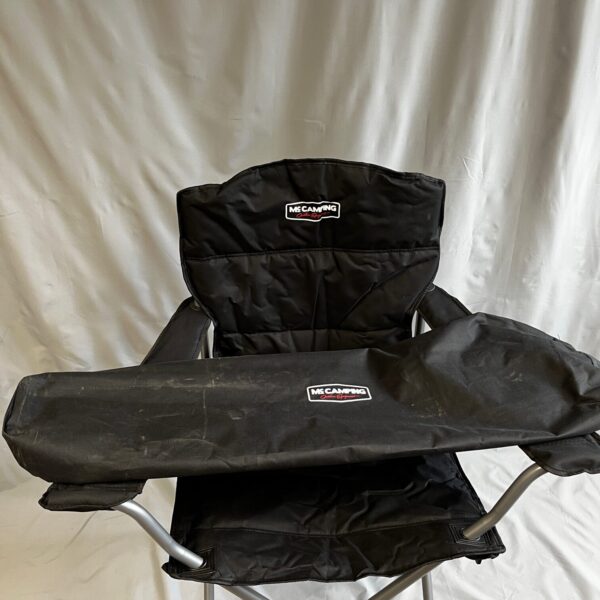 McCamping Campingstuhl schwarz mit Getränkehalter