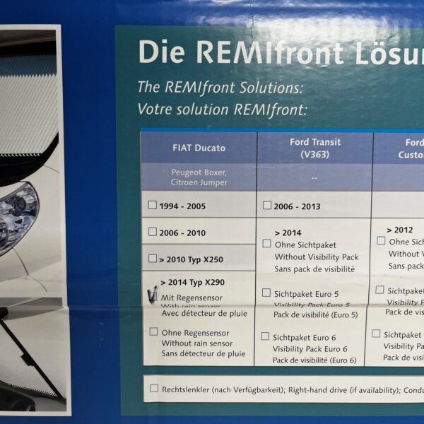 Remis Remifront Verdunklungslösung Fahrerkabine Fiat Ducato >2014 Typ X290