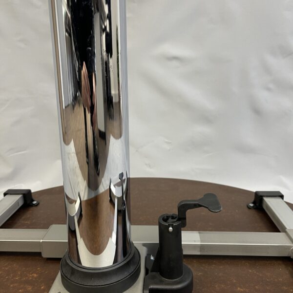 Wohnmobiltisch verstellbar 82cm Durchmesser mit weißer Tischplatte