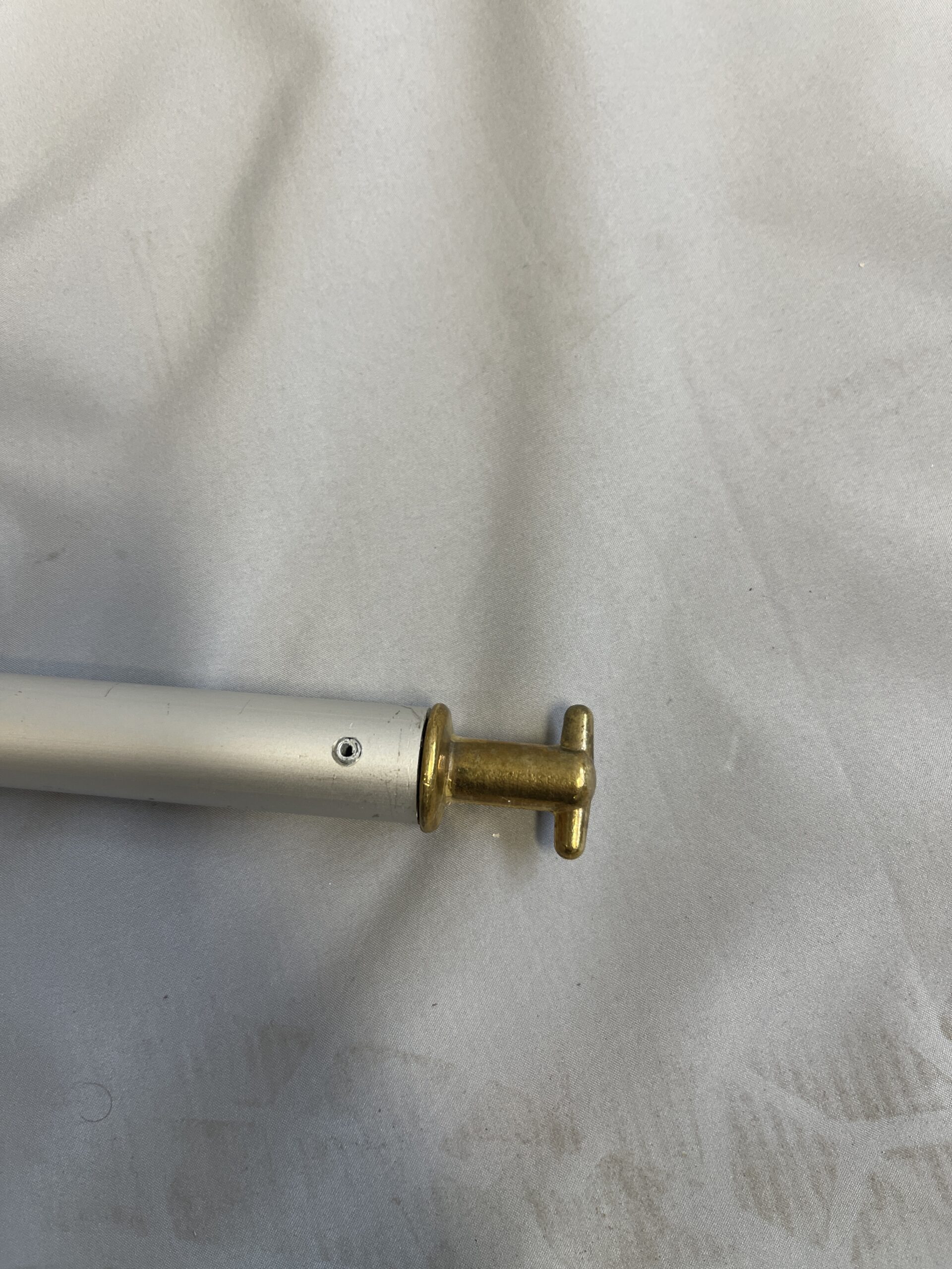 Markisenkurbel Thule silber/weiß ausziehbar 140cm bis 200cm