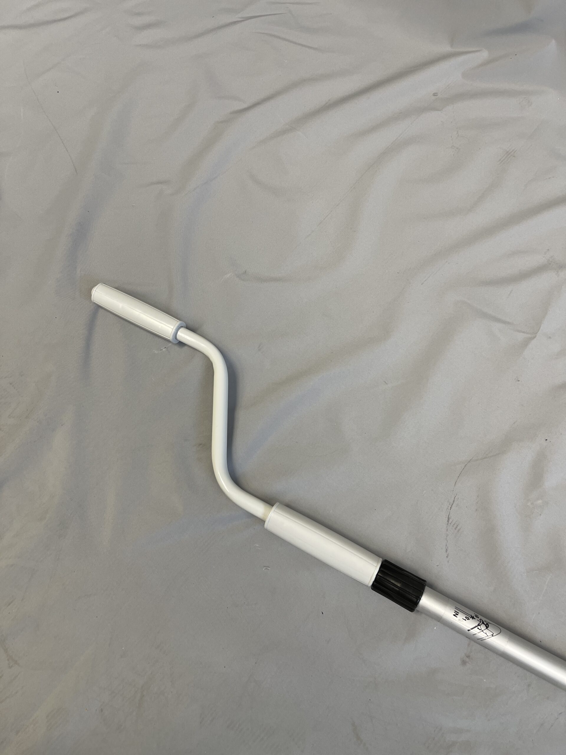 Markisenkurbel Thule silber/weiß ausziehbar 140cm bis 200cm