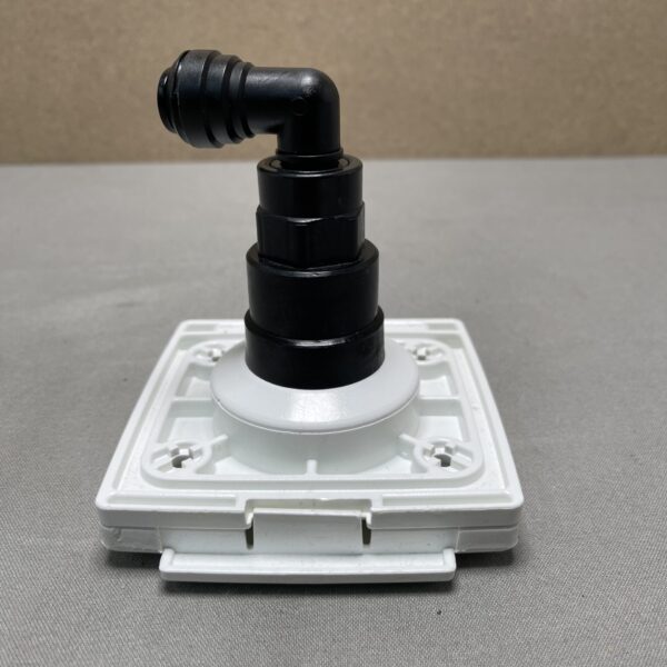 Wassersteckdose weiß mit L-Rohrstück