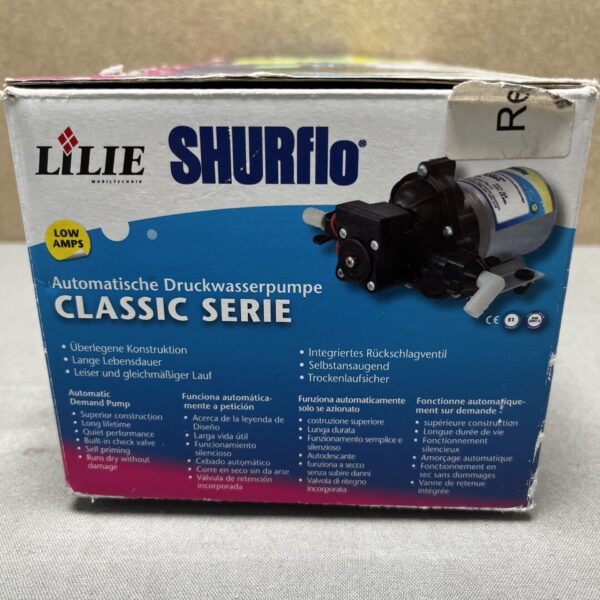 Lilie Shurflo Automatische Wasserdruckpumpe Classic Series 24 Volt 2,1 bar 10,6 l/min.
