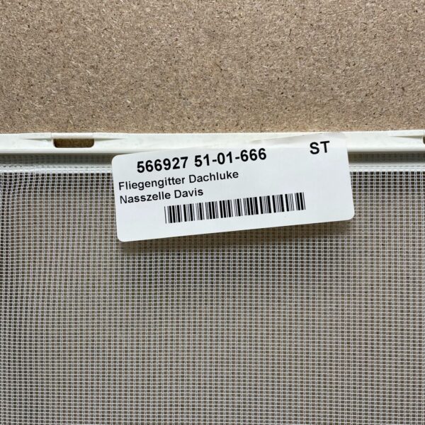 Fliegengitter für Dachluke, Nasszelle Davis