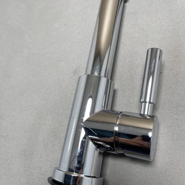 Wasserhahn Misch-Batterie EHM Keramik verchromt mit Anschlussschläuchen, für Wohnmobil