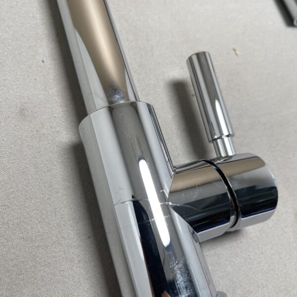 Wasserhahn Misch-Batterie EHM Keramik verchromt mit Anschlussschläuchen, für Wohnmobil