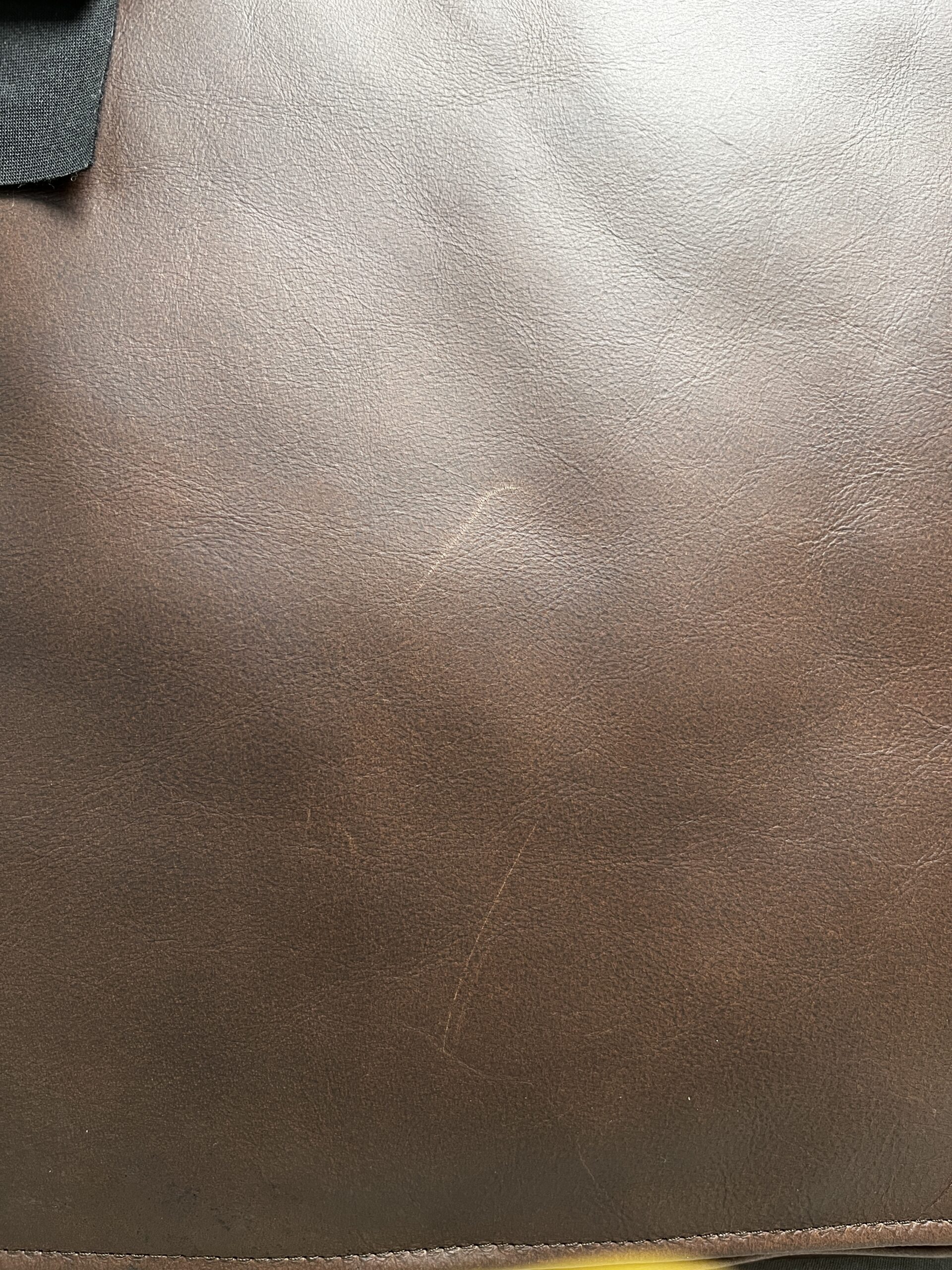 Niesmann & Bischoff Echtlederkissen mit Klett braun 60x48cm