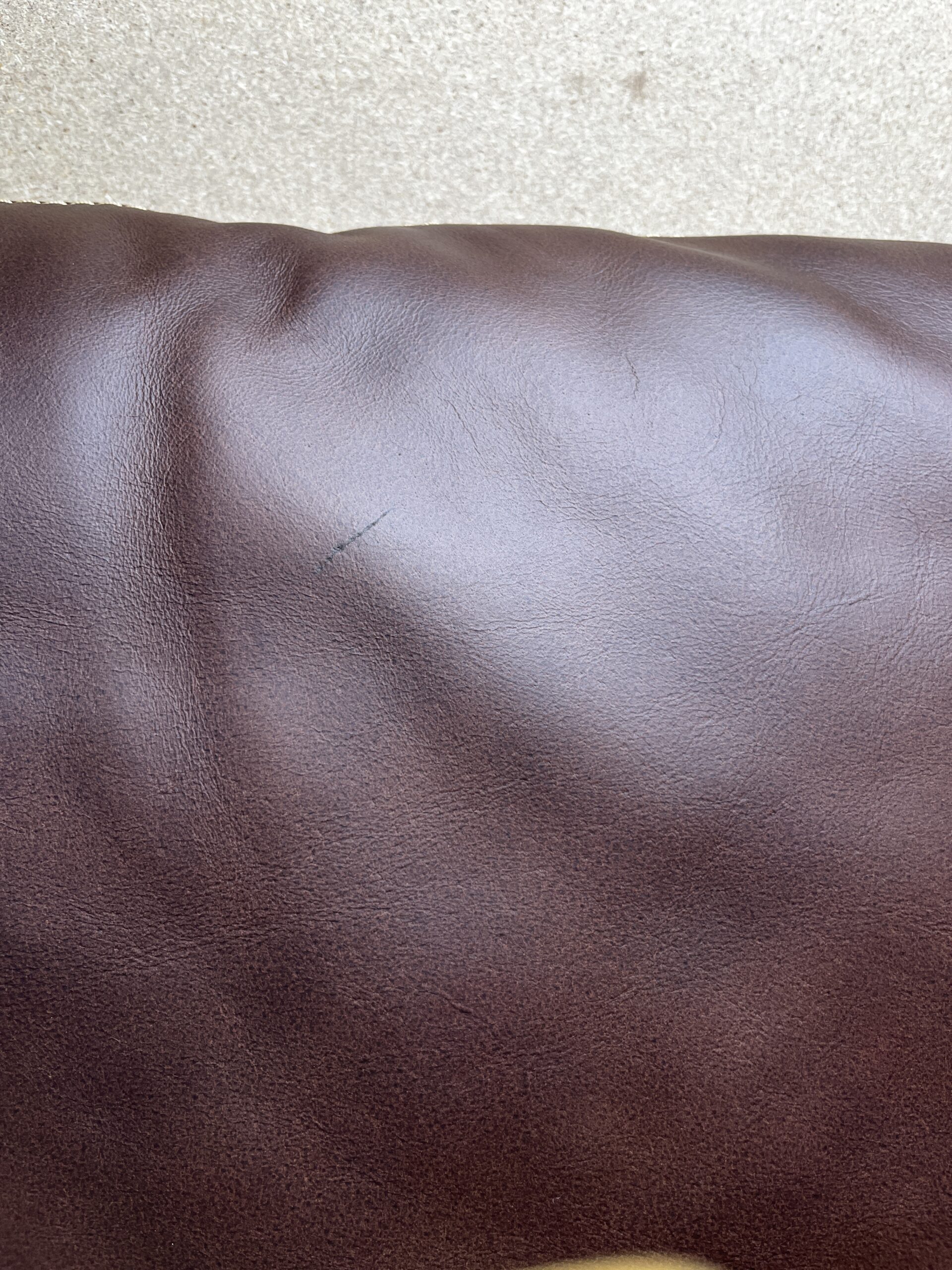 Niesmann & Bischoff Echtlederkissen mit Klett braun 60x48cm