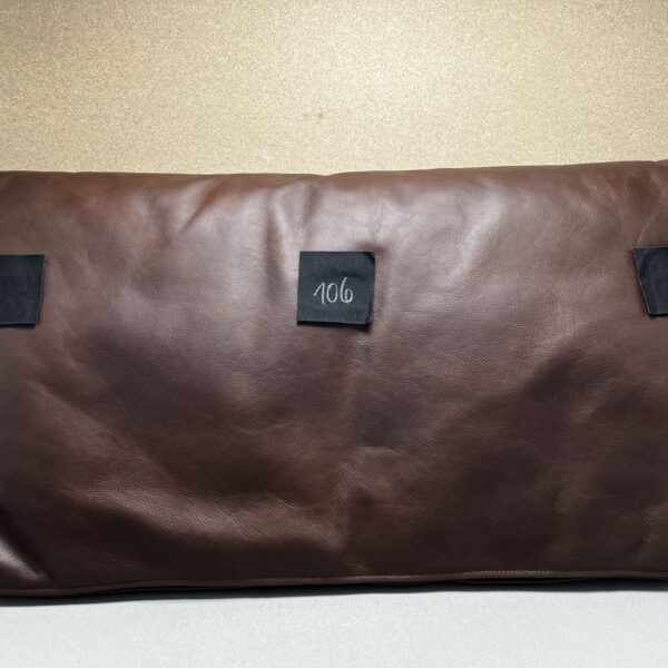 Niesmann & Bischoff Echtlederkissen mit Klett braun 84x48cm