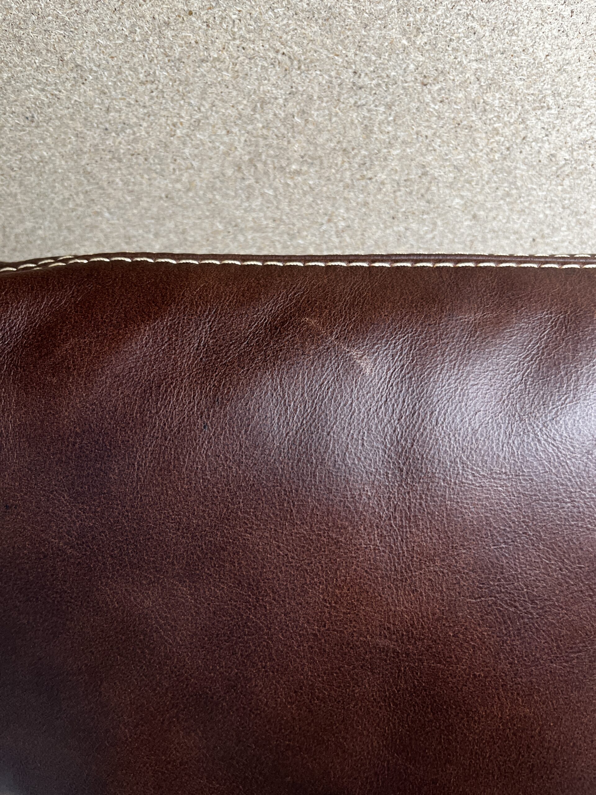 Niesmann & Bischoff Echtlederkissen mit Klett braun 84x48cm