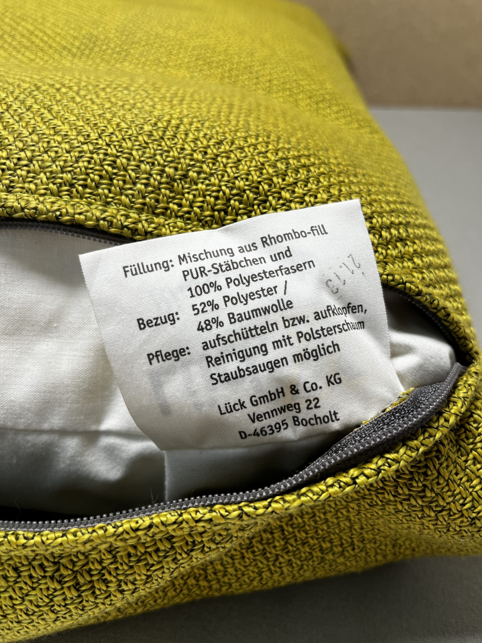 Niesmann & Bischoff Kissen mit Klett Apfelgrün 57x75cm