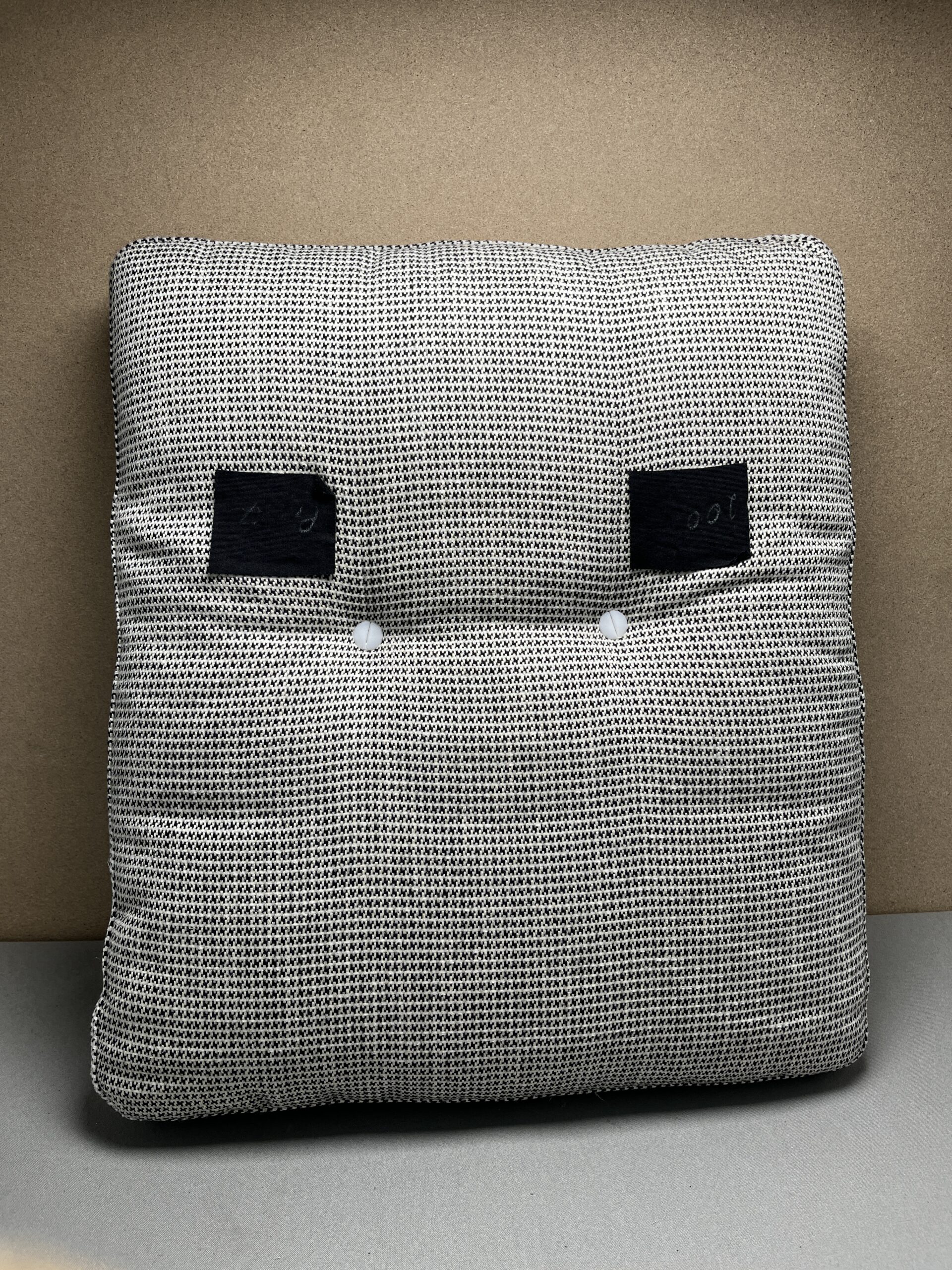 Niesmann & Bischoff Kissen schwarz weiß Strukturstoff 48x56cm