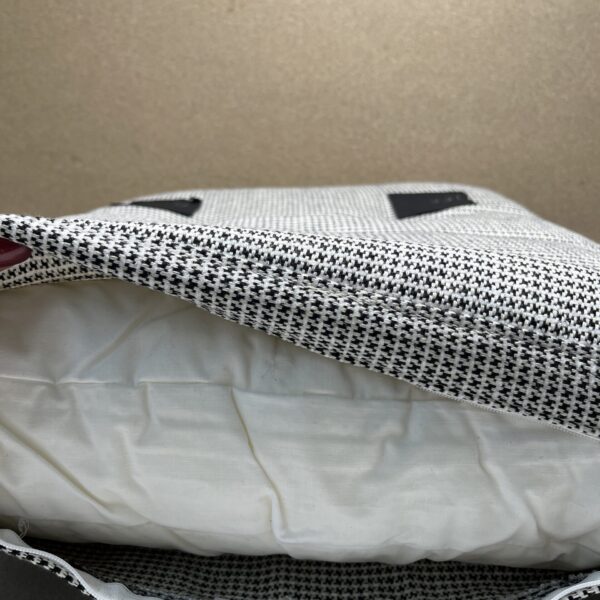 Niesmann & Bischoff Kissen schwarz weiß Strukturstoff 48x56cm