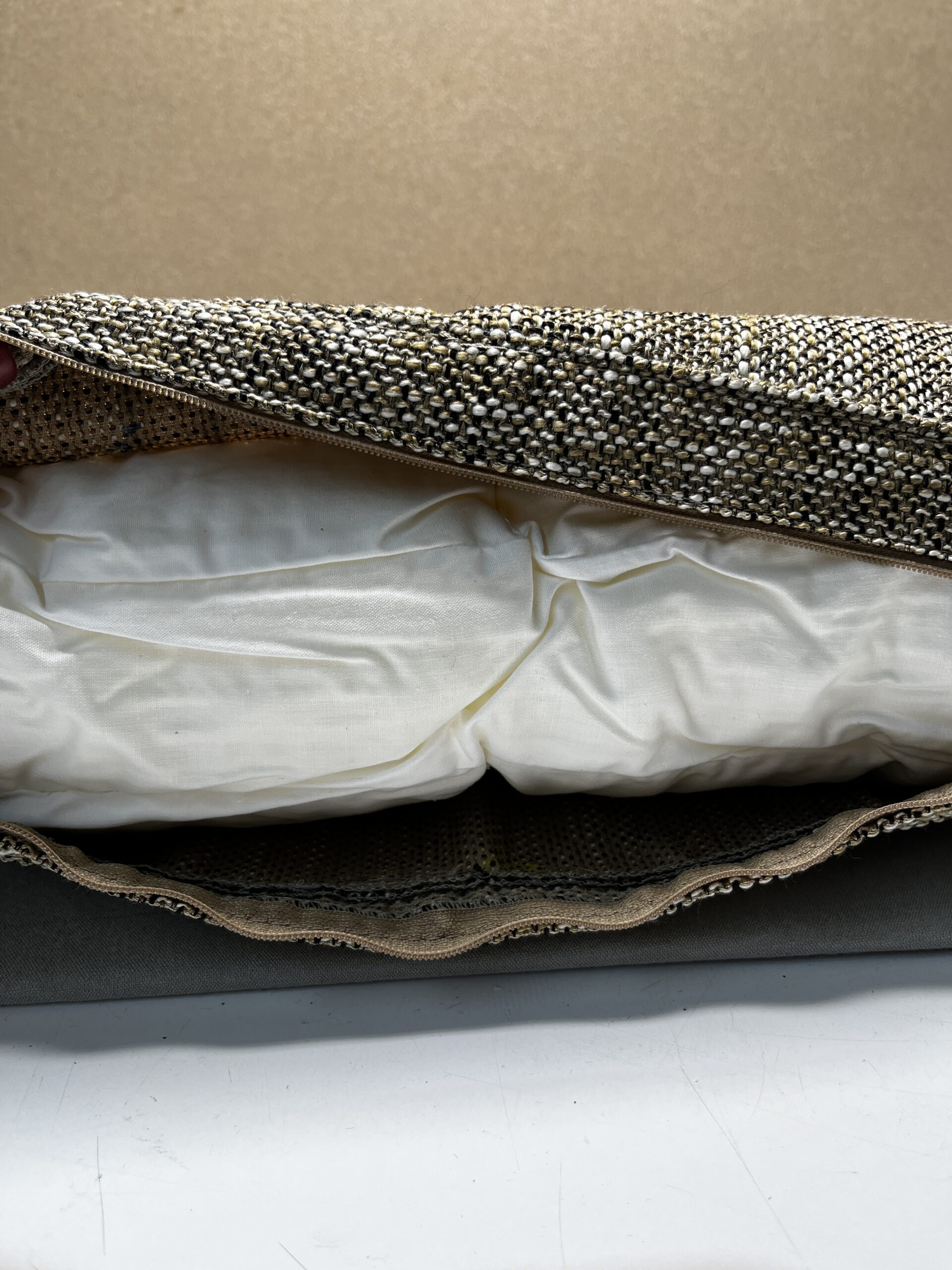 Niesmann & Bischoff Kissen braun beige Strukturstoff 47x50x8cm