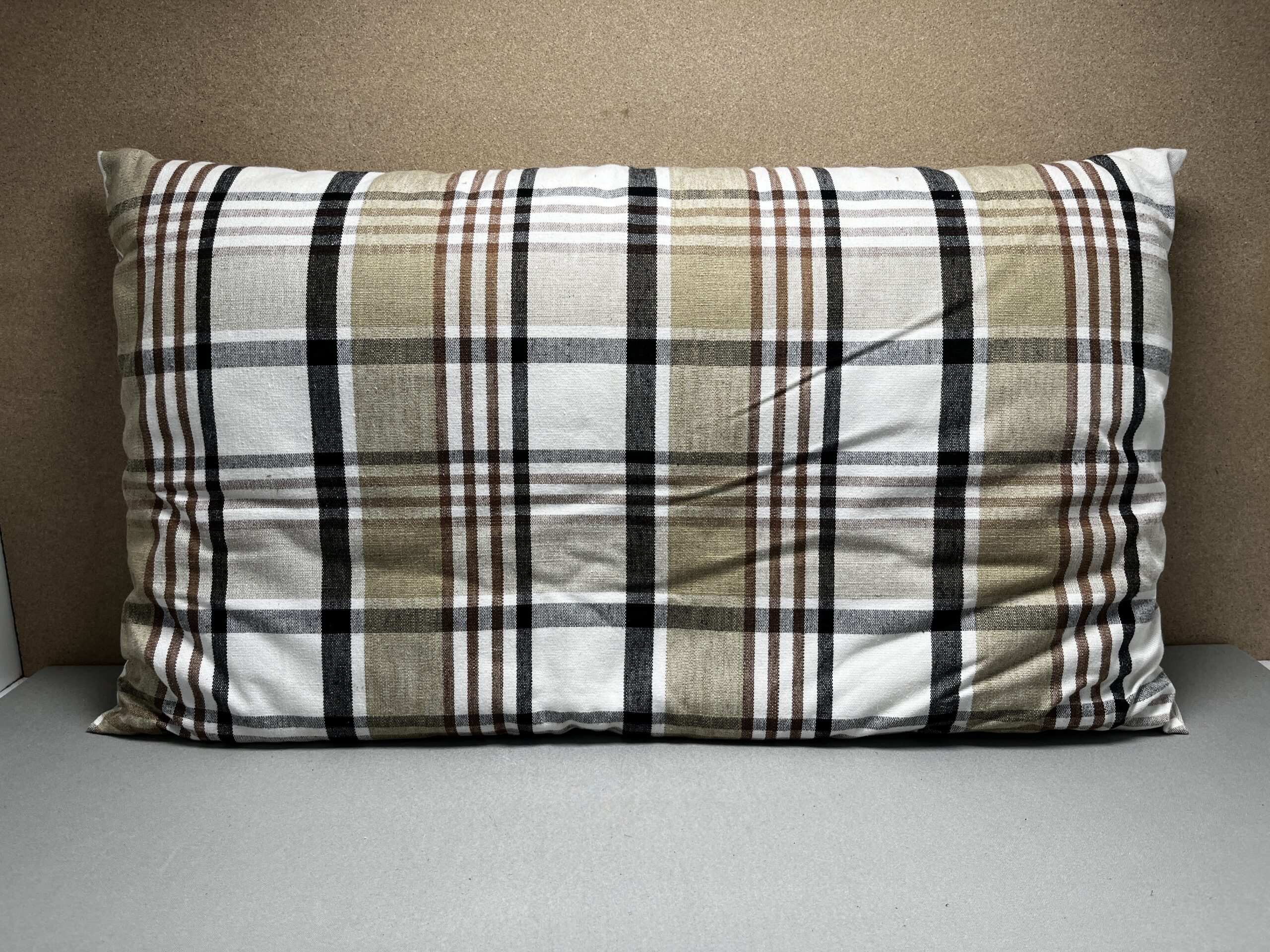 Niesmann & Bischoff Kissen kariert Tartan beige braun schwarz 83x48x8cm