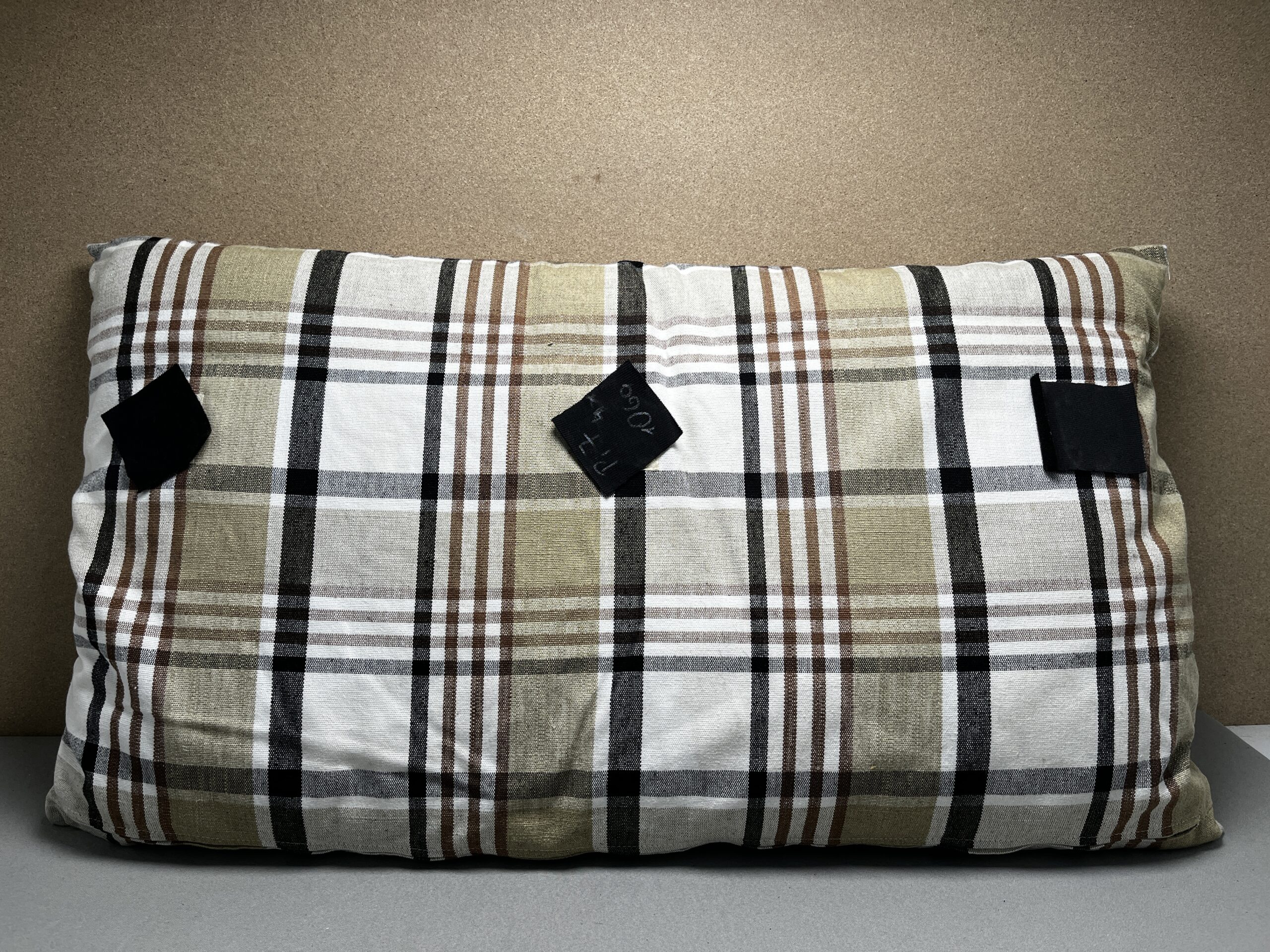Niesmann & Bischoff Kissen kariert Tartan beige braun schwarz 83x48x8cm