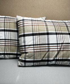 Niesmann & Bischoff Kissenset kariert Tartan beige braun schwarz
