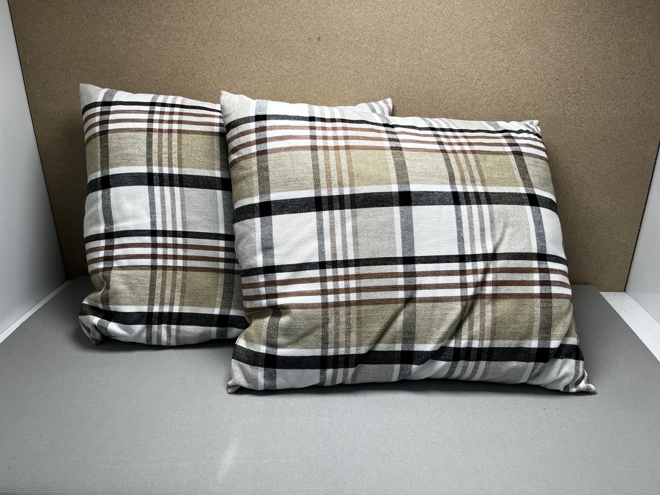 Niesmann & Bischoff Kissenset kariert Tartan beige braun schwarz