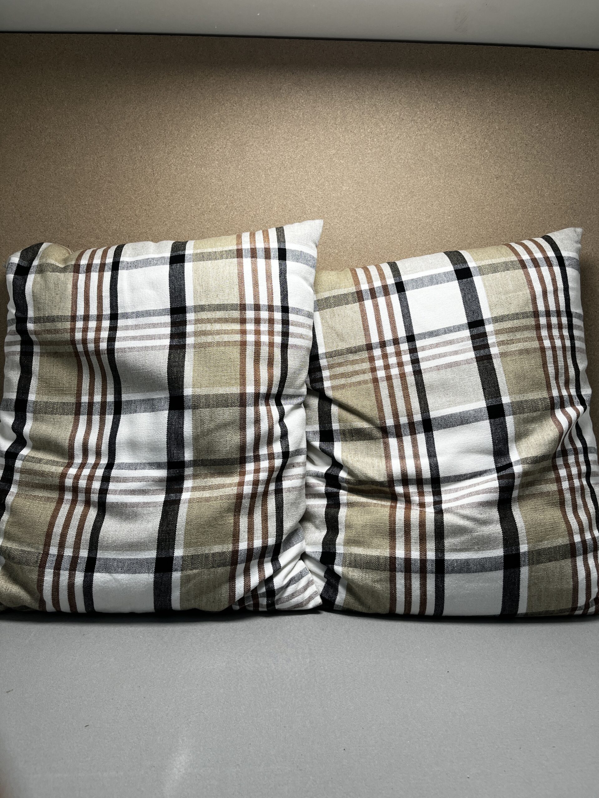 Niesmann & Bischoff Kissenset kariert Tartan beige braun schwarz