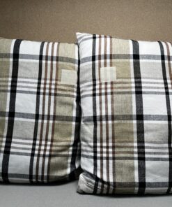 Niesmann & Bischoff Kissenset kariert Tartan beige braun schwarz