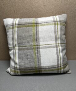 Niesmann & Bischoff Kissen Zierkissen kariert Tartan Hellgrau Weiß Apfelgrün 38x38cm