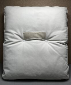 Niesmann & Bischoff Echtlederkissen mit Klett creme 50x58cm