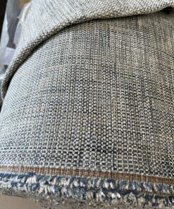 Capiro Klub Polsterstoff Möbelstoff blau creme Breite 140cm 10 Meter